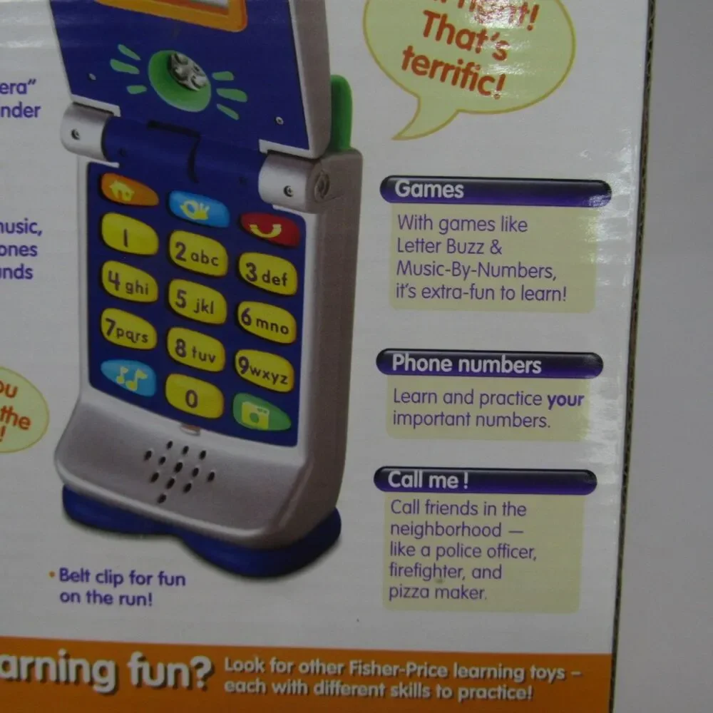 Fisher-Price Learn Your Number Cell Phone Electronic Learning Toy Kids NEW 2010